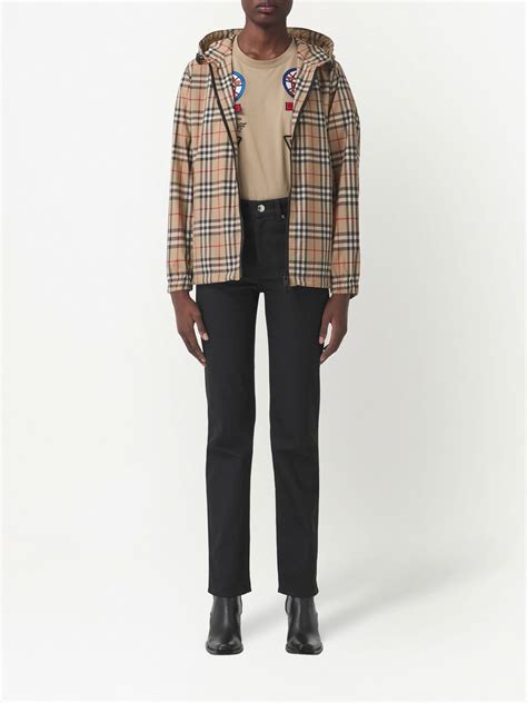 vintage check lightweight jacket burberry|Burberry Check cotton jacket.